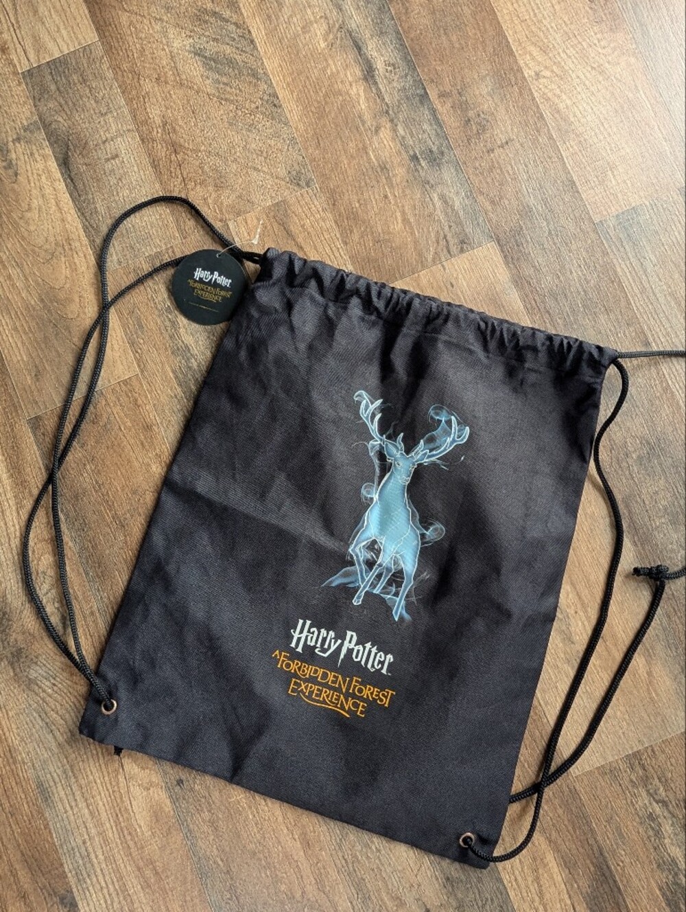NWT Harry Potter Forbidden Forest Experience Drawstring Backpack Bag Rare